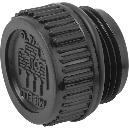 Kipp Screw Plug, 28 mm Dia., Black, Plastic K0455.2282015